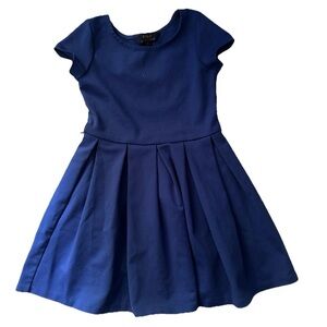 Girls Ralph Lauren Blue Short Sleeve Semi Formal Dress Size 5